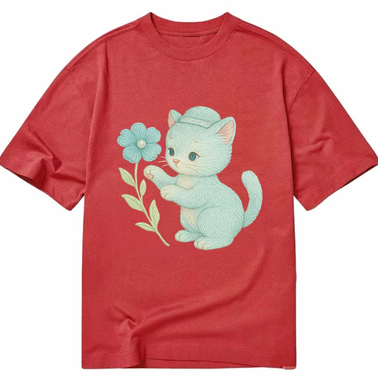 Aqua Kitten - Classic T-shirt - Red
