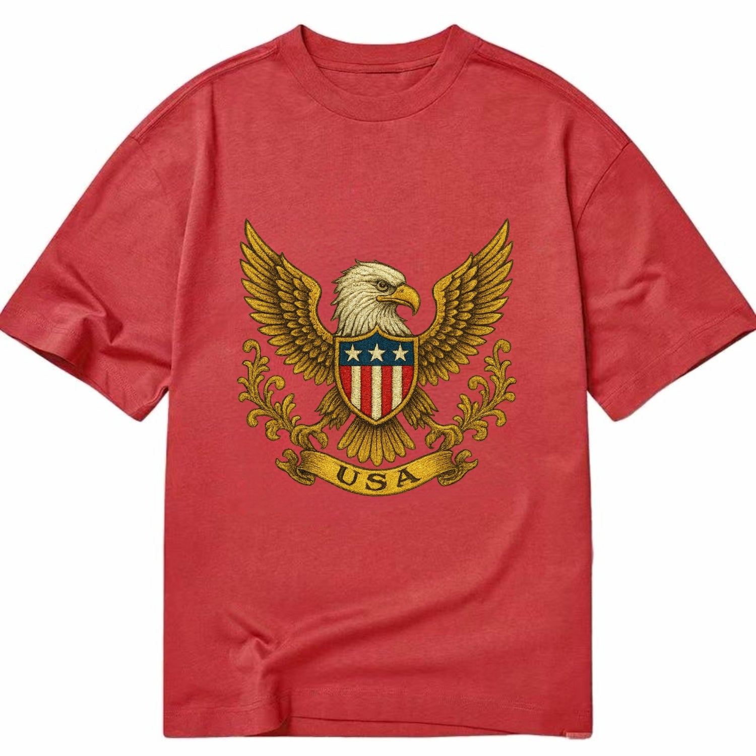 Usa Heritage Eagle Baseball Cap 2 - Classic T-shirt - Red
