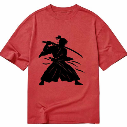 Japanese samurai sword draw - Classic T-shirt - Red