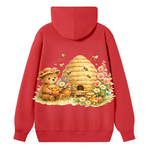 SKEP HIVE | Traditional straw beehive | Cottage garden setting | Buzzing - Classic Pullover Hoodie