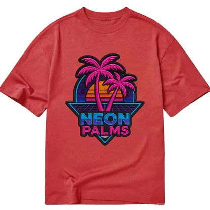 Neon Palms - Classic T-shirt - Red
