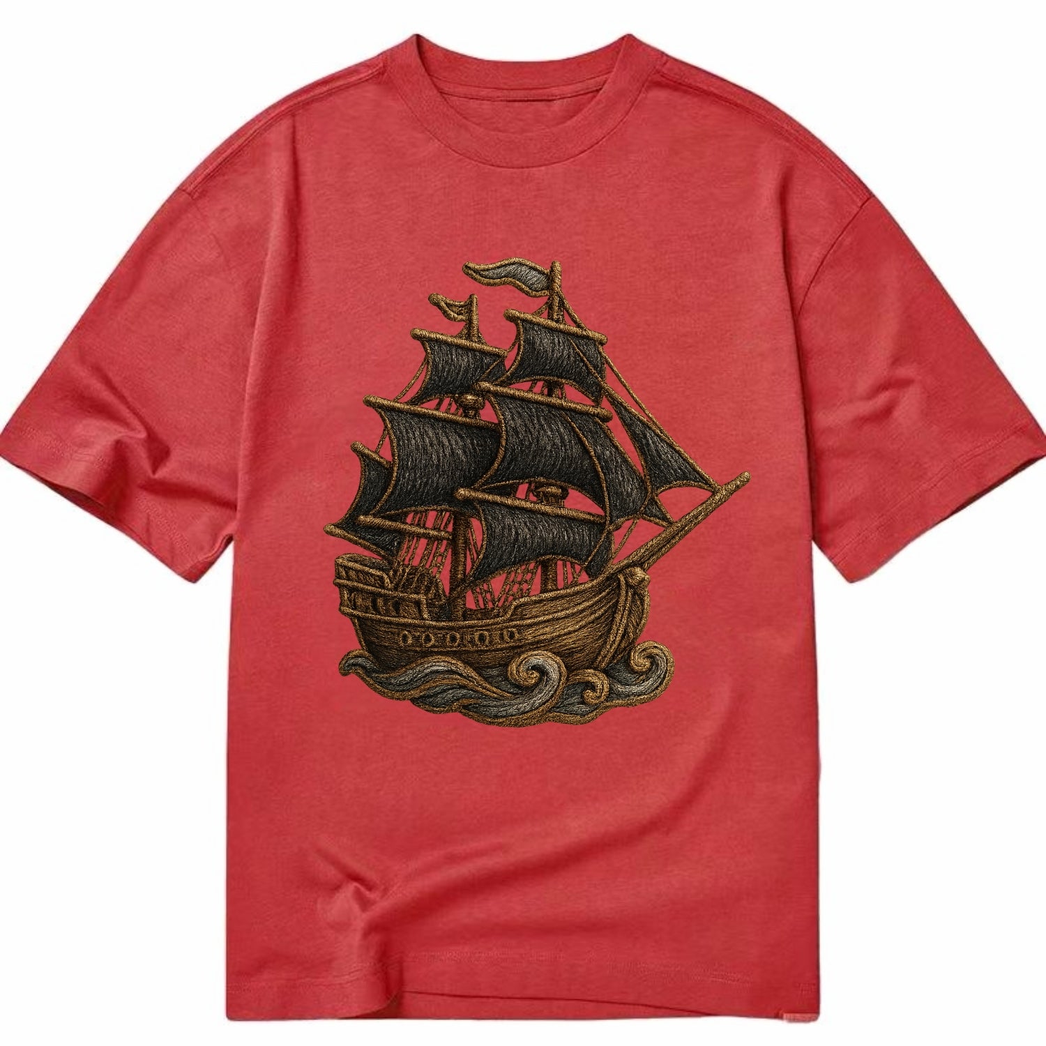 Pirate Ship  - Classic T-shirt - Red
