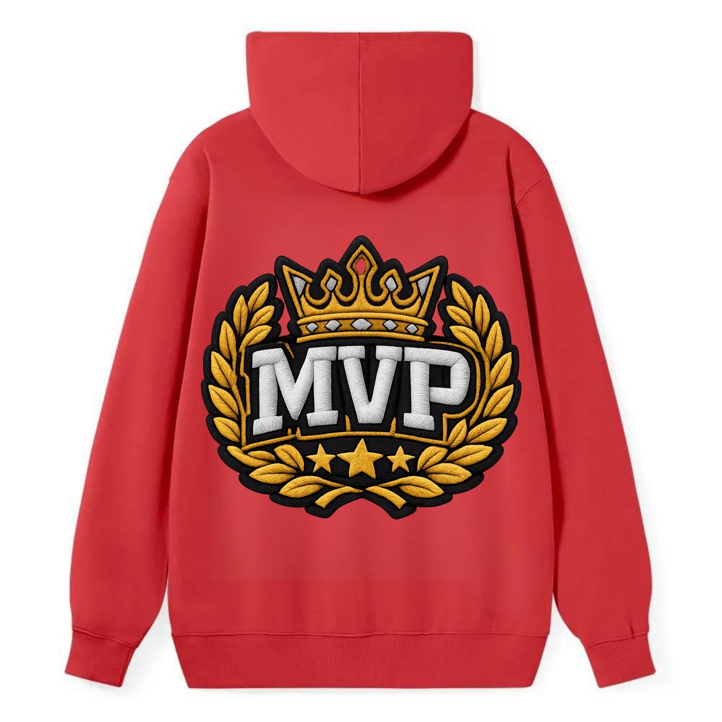 MVP CROWN - crown with laurels in gold , most valuable - Classic Pullover Hoodie - Red