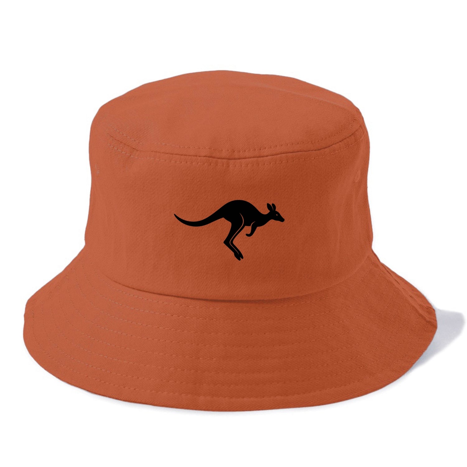 Kangaroo leaping across outback - Bucket Hat - Red