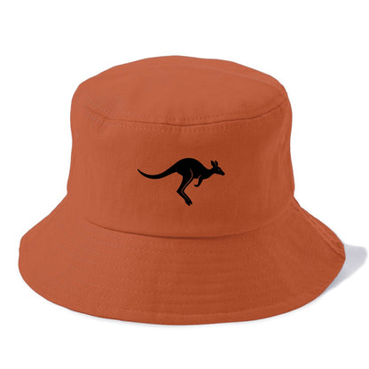 Kangaroo leaping across outback - Bucket Hat - Red