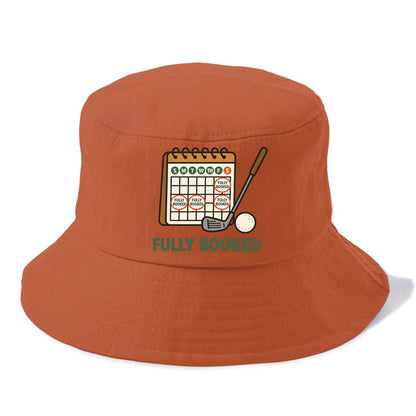 Calendar with every weekend marked for golf - "Fully Booked" - golf obsession - Bucket Hat - Red