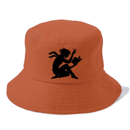 Reader lost in book moment - Bucket Hat - Red