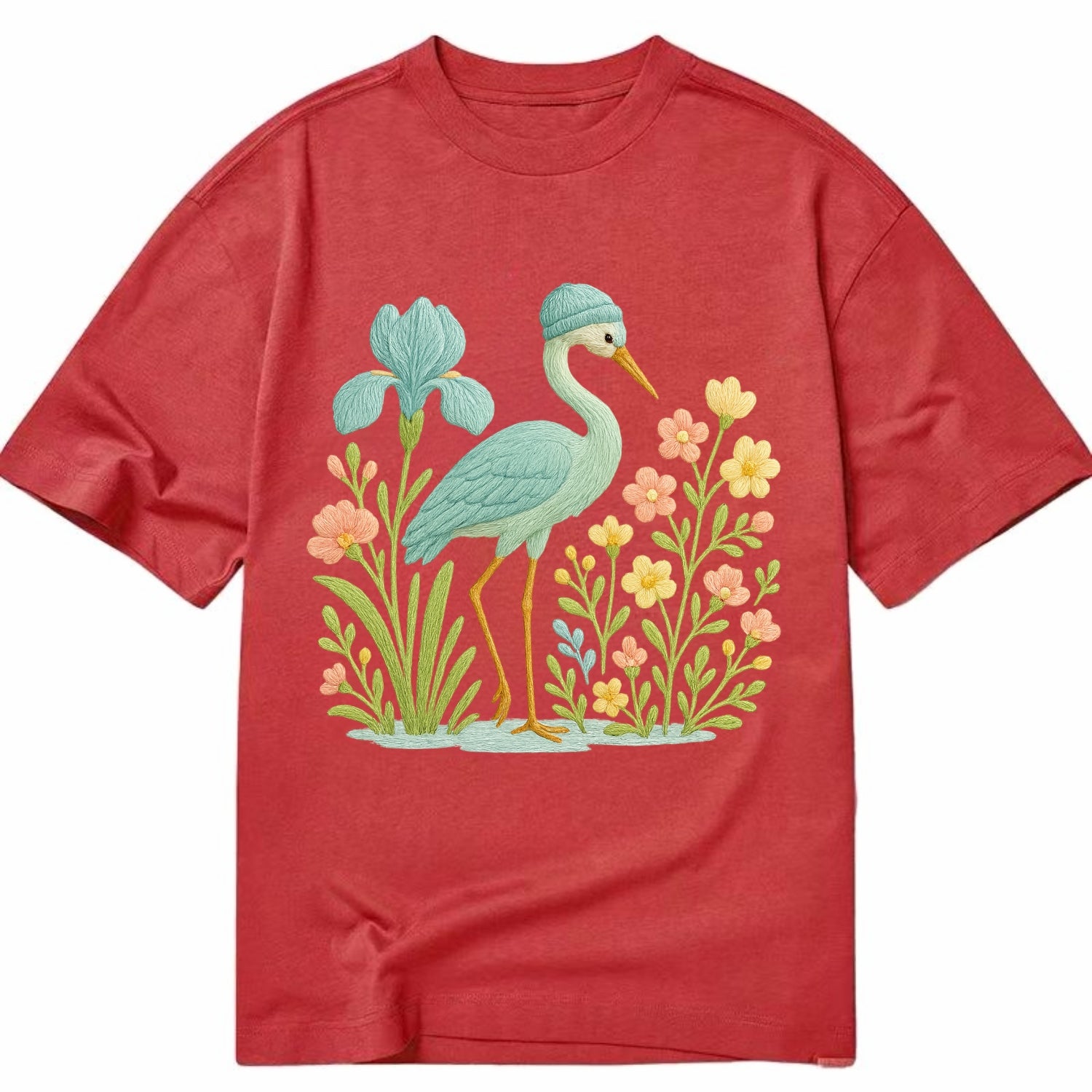 Mint Crane - Classic T-shirt - Red