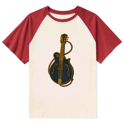 Mandolin  - Contrast Raglan T-shirt - Red