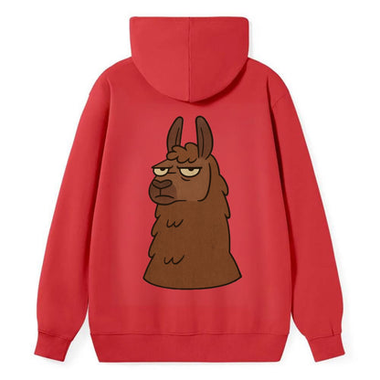 The Llama Judging Silently - Classic Pullover Hoodie - Red