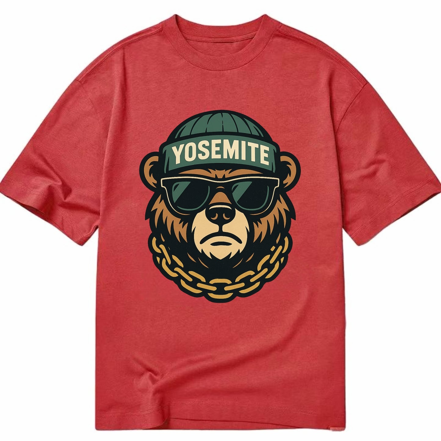 Yosemite Bear - Classic T-shirt - Red