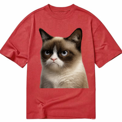 Grumpy Cat Expression  - Classic T-shirt - Red