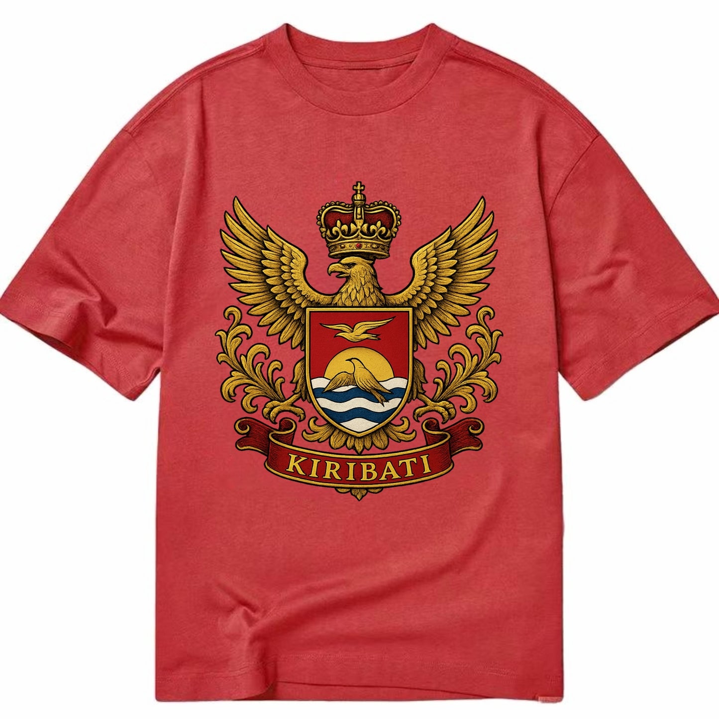 Kiribati Heritage Badge  - Classic T-shirt - Red