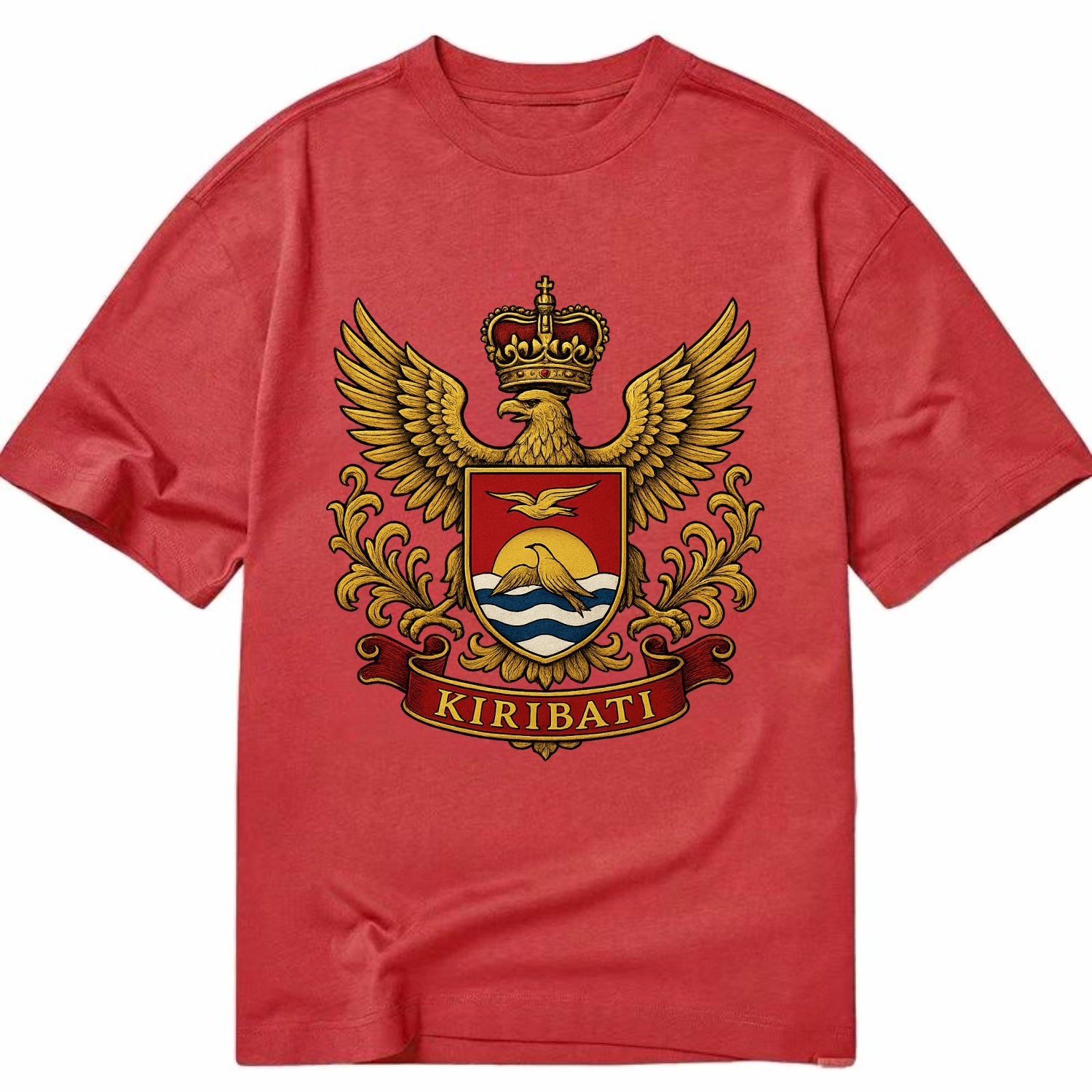 Kiribati Heritage Badge  - Classic T-shirt - Red