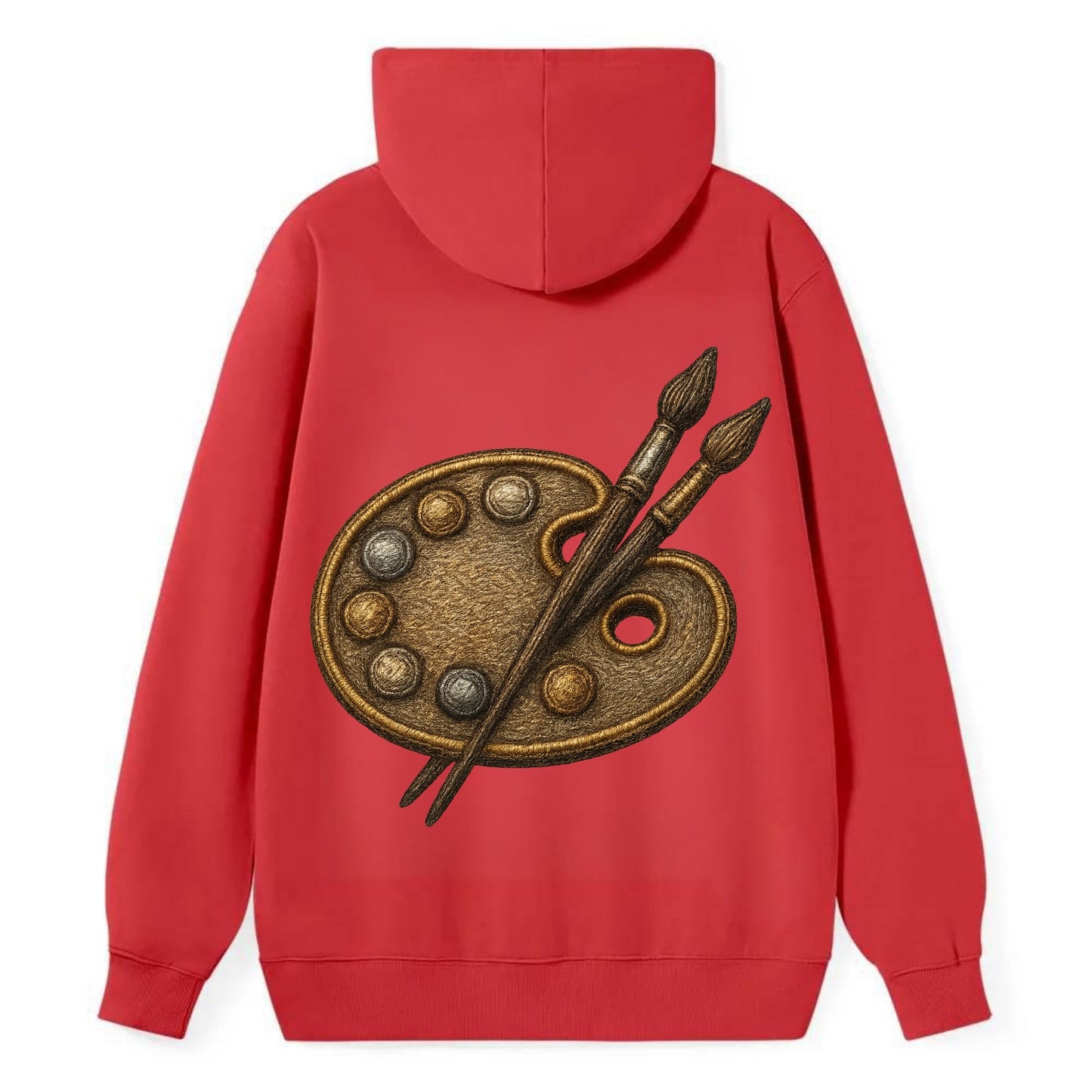 Artist palette with brushes - painter emblem - Classic Pullover Hoodie - Red