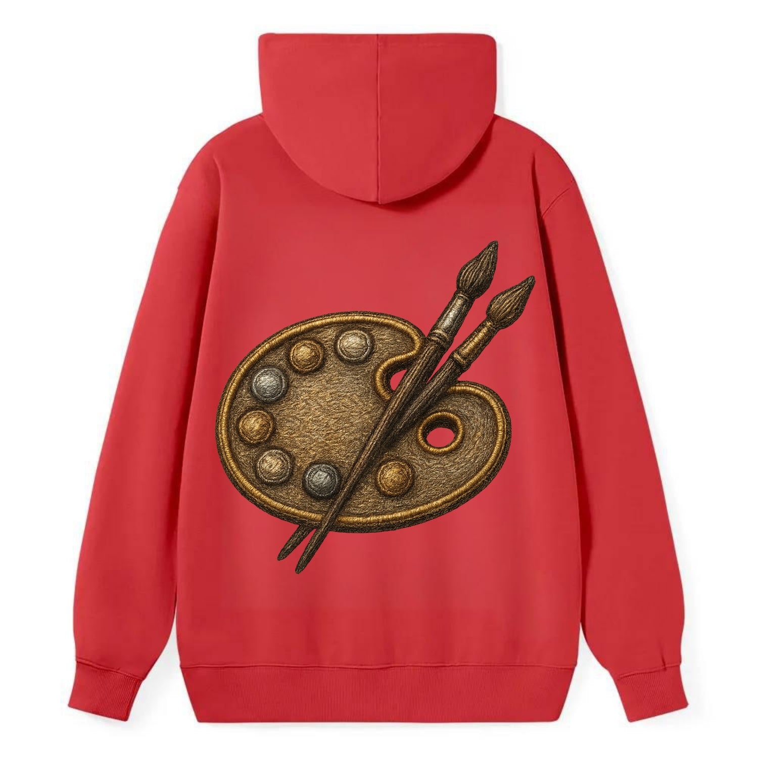 Artist palette with brushes - painter emblem - Classic Pullover Hoodie - Red