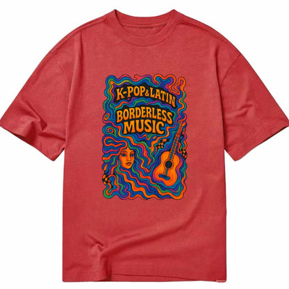 K-Pop and Latin fusion explosion - "Borderless Music" - cross-cultural sounds - Classic T-shirt - Red
