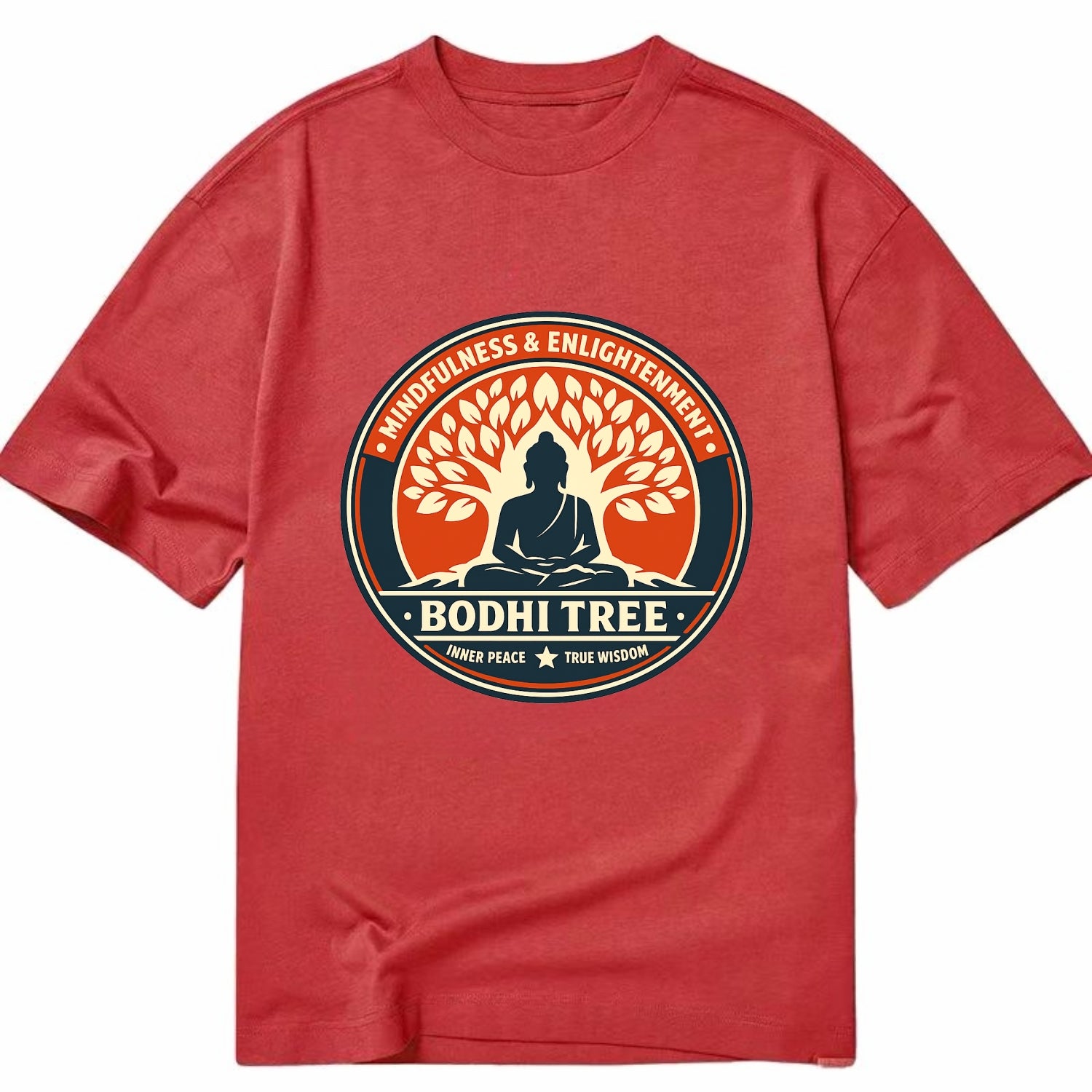 Zen Harmony Emblem - Classic T-shirt - Red