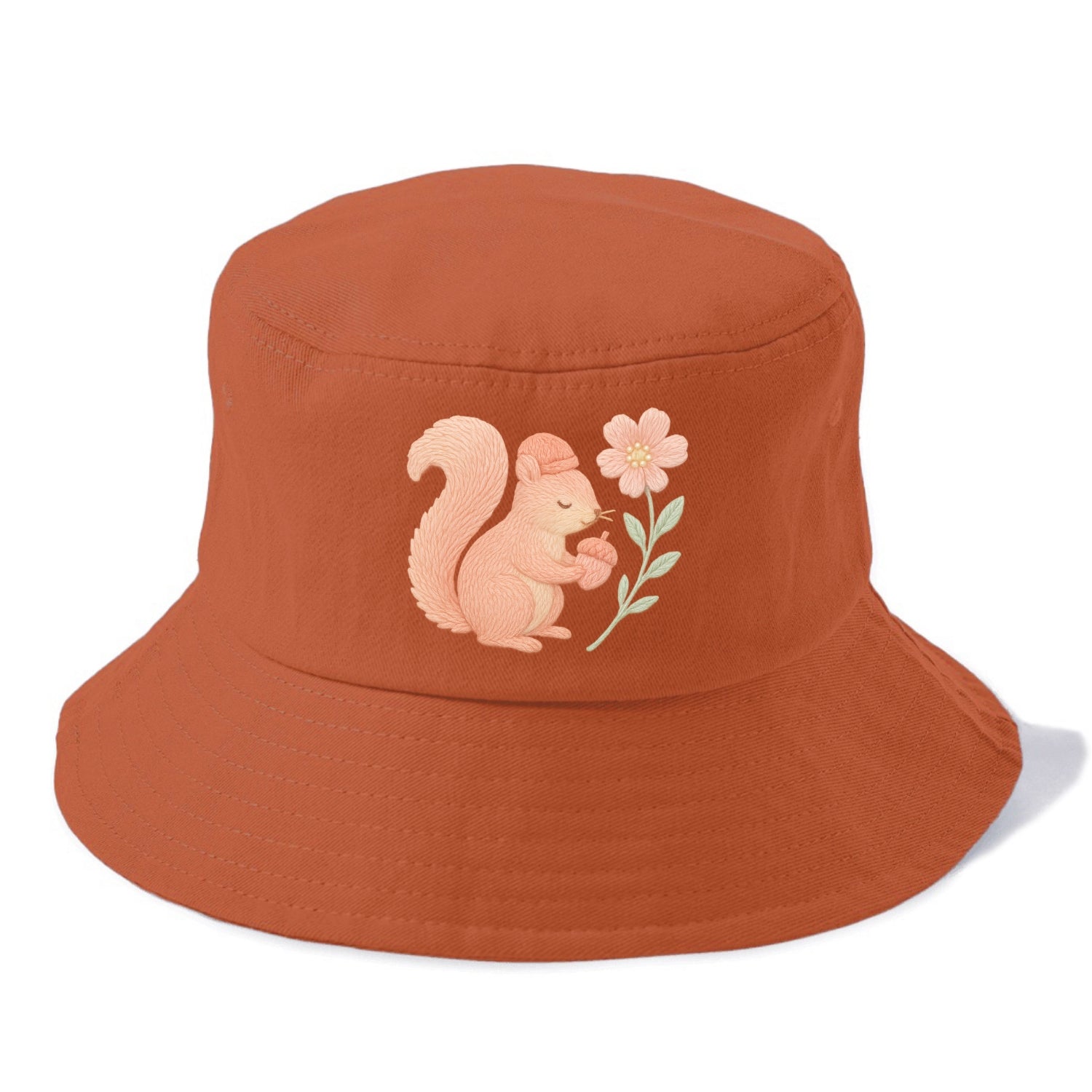 Coral Squirrel - Bucket Hat - Red