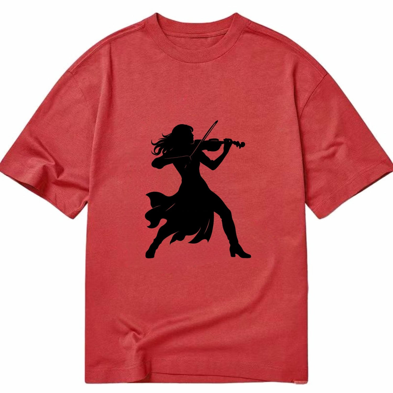 Violinist performing dramatic pose - Classic T-shirt - Red