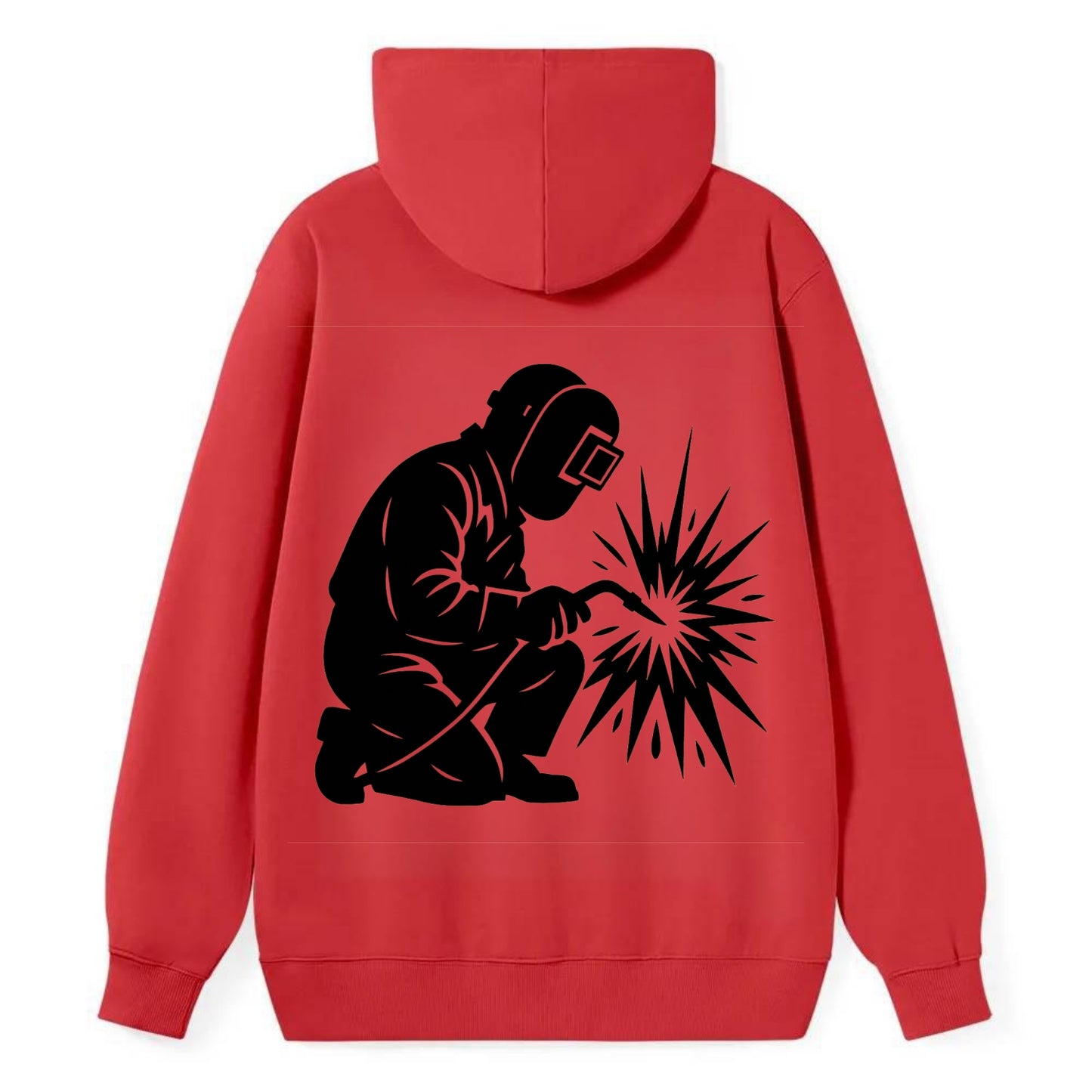 Welder sparks flying dramatically - Classic Pullover Hoodie - Red