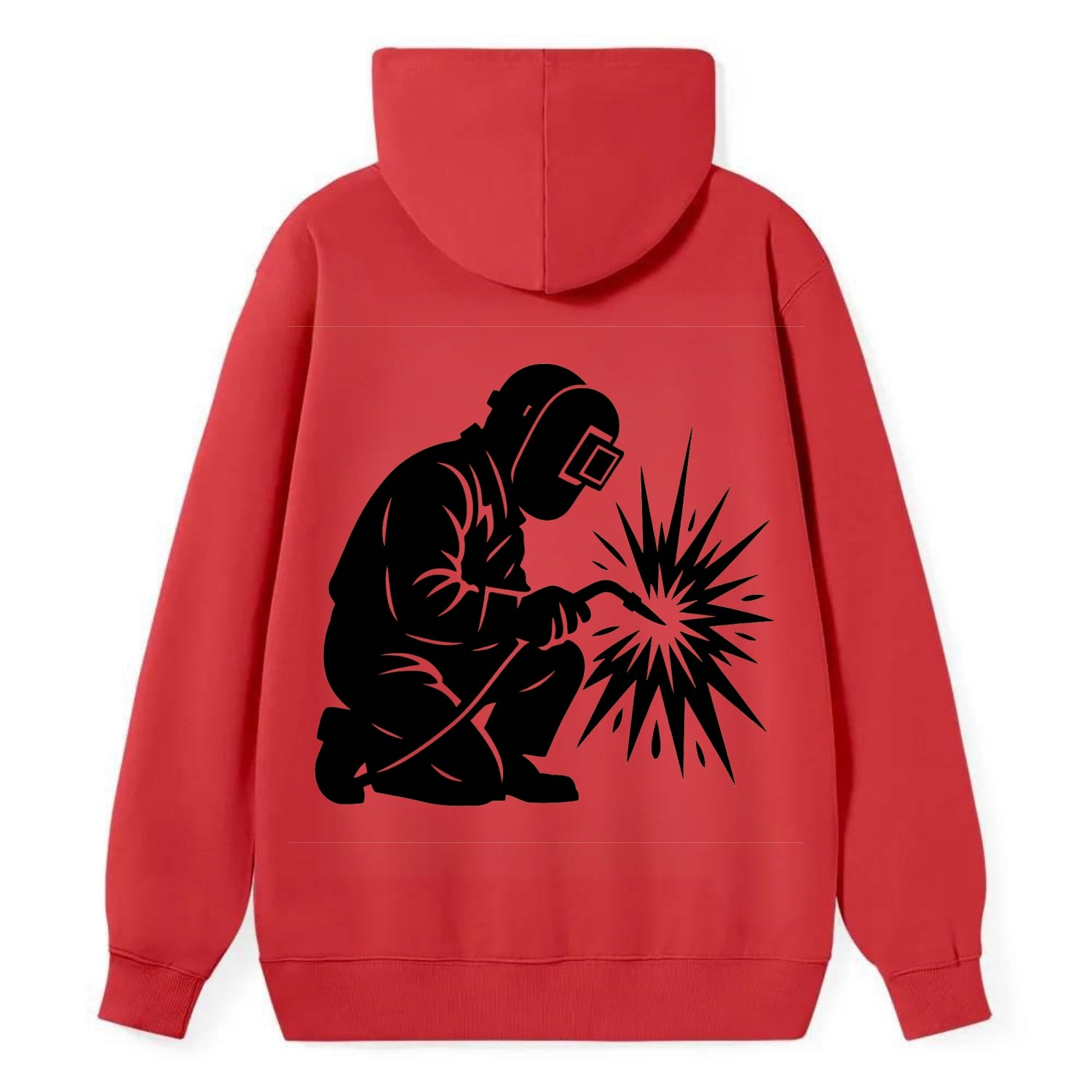 Welder sparks flying dramatically - Classic Pullover Hoodie - Red