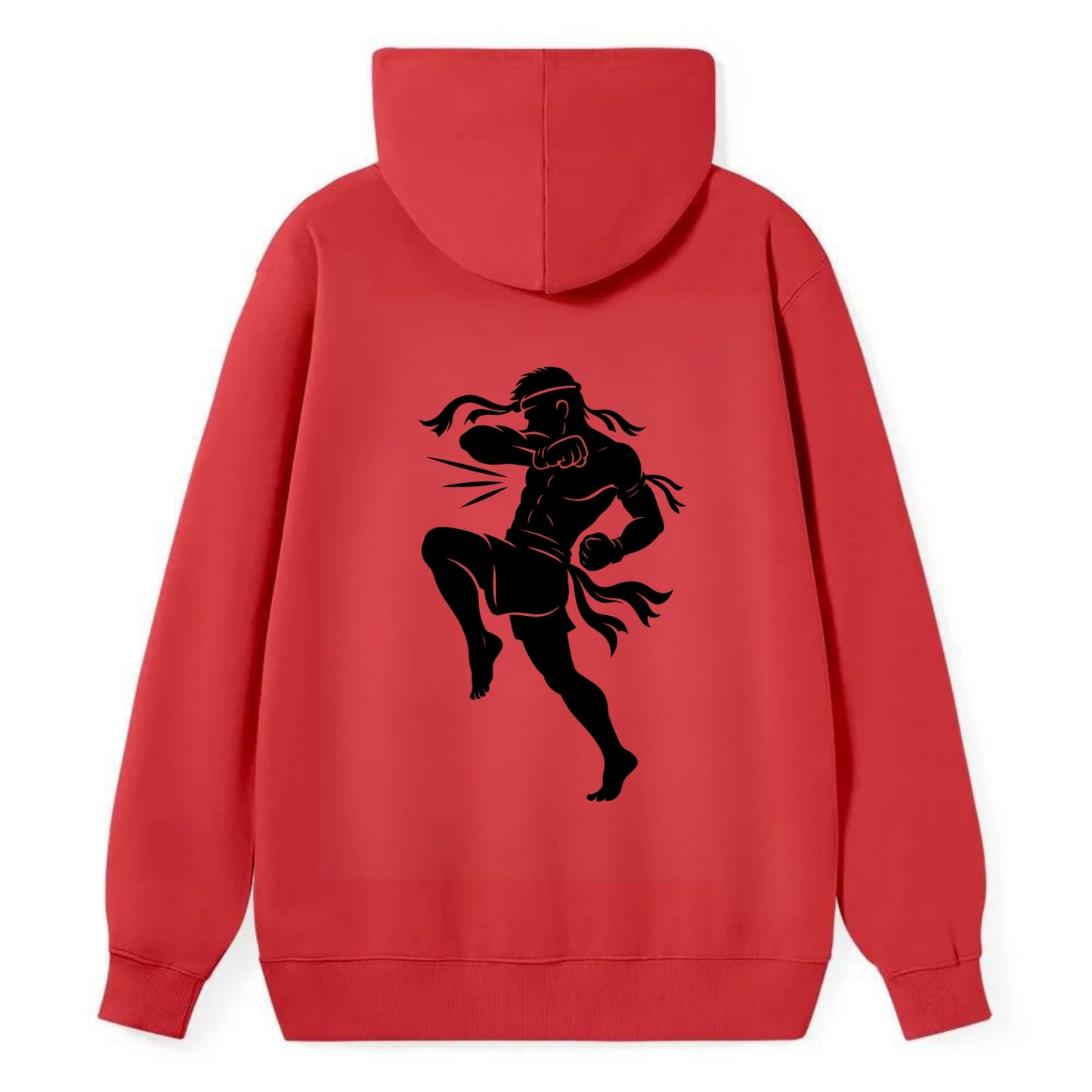 Thai Muay Thai fighter elbow strike - Classic Pullover Hoodie - Red