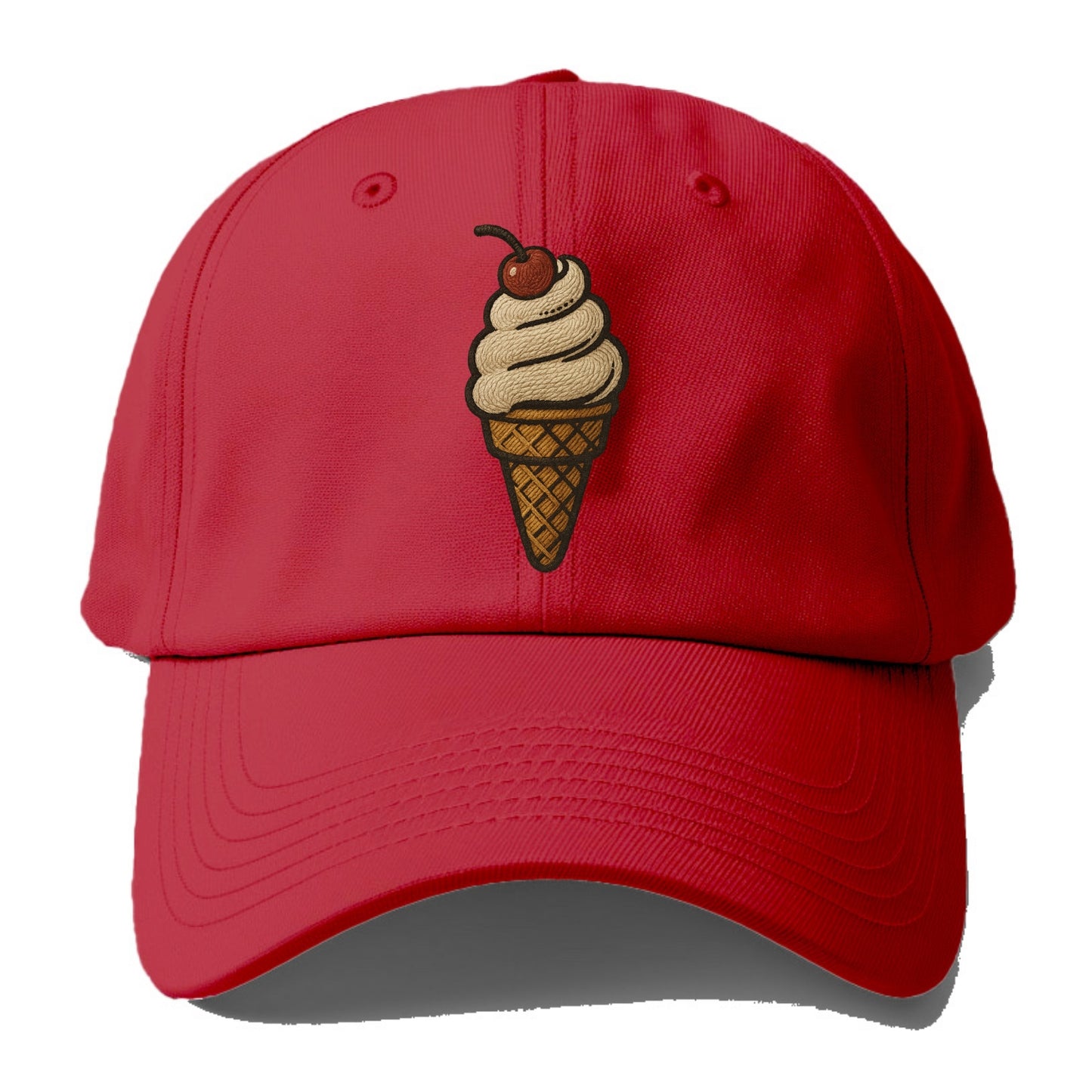 Ice Cream Cone  - Baseball Cap - Red
