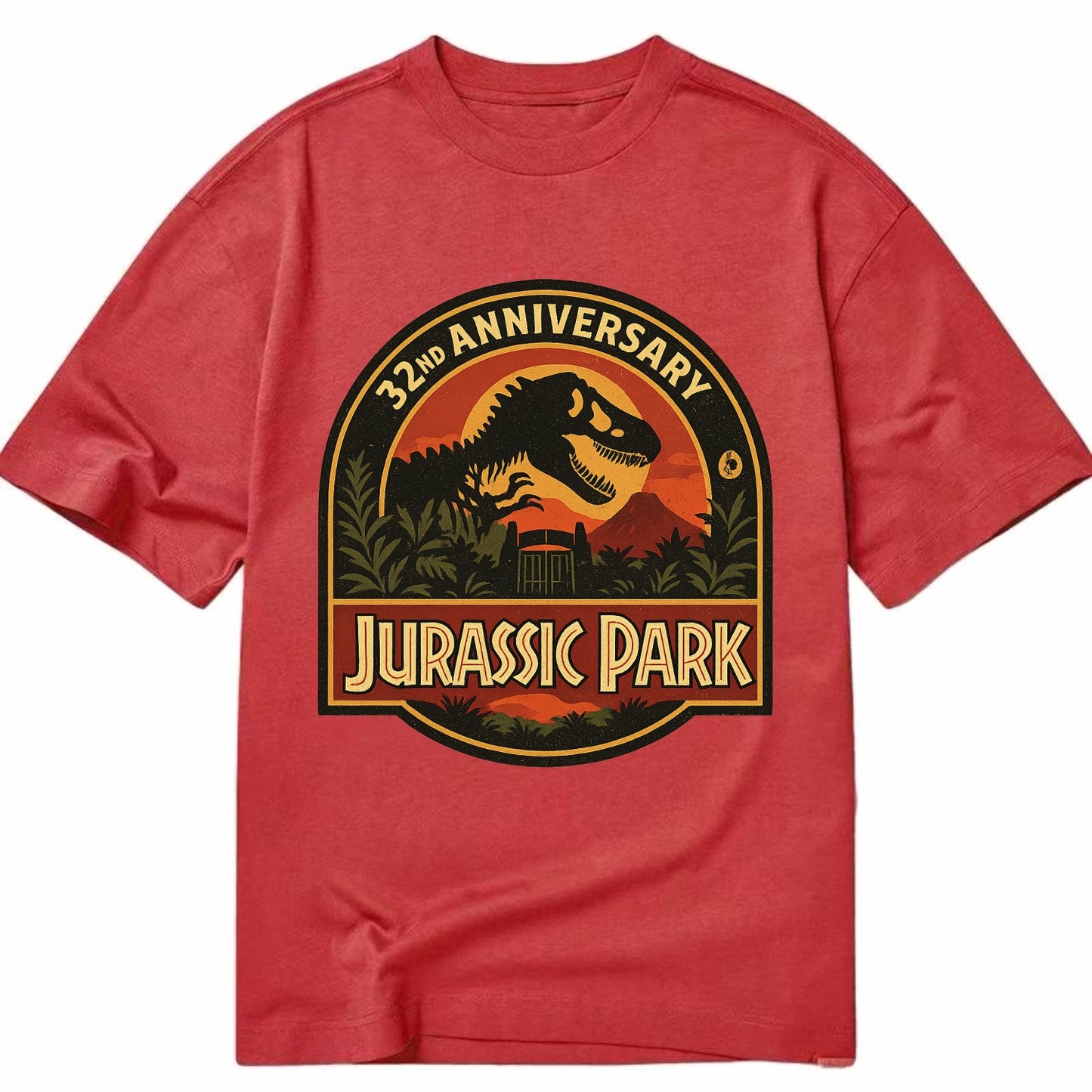 Jurassic Park 32nd Anniversary - Classic T-shirt - Red