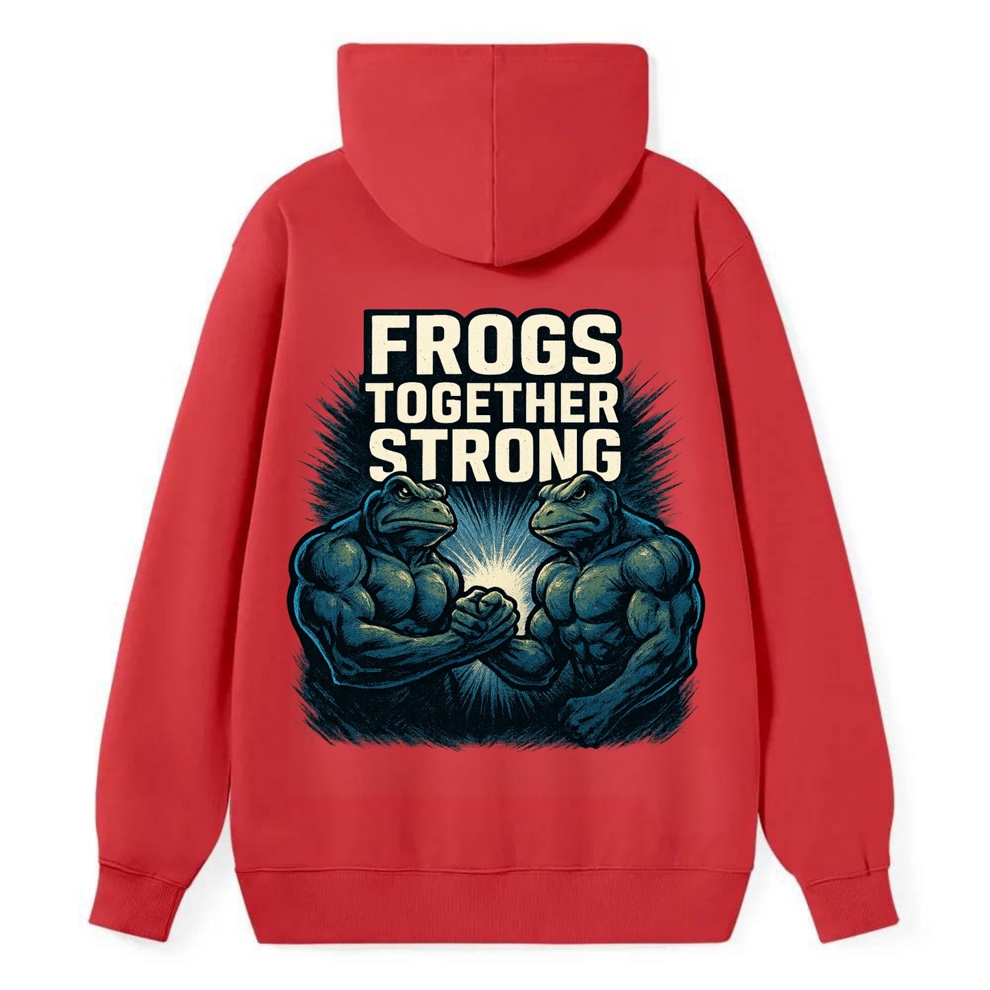 Frogs Together Strong 4 - Classic Pullover Hoodie - Red
