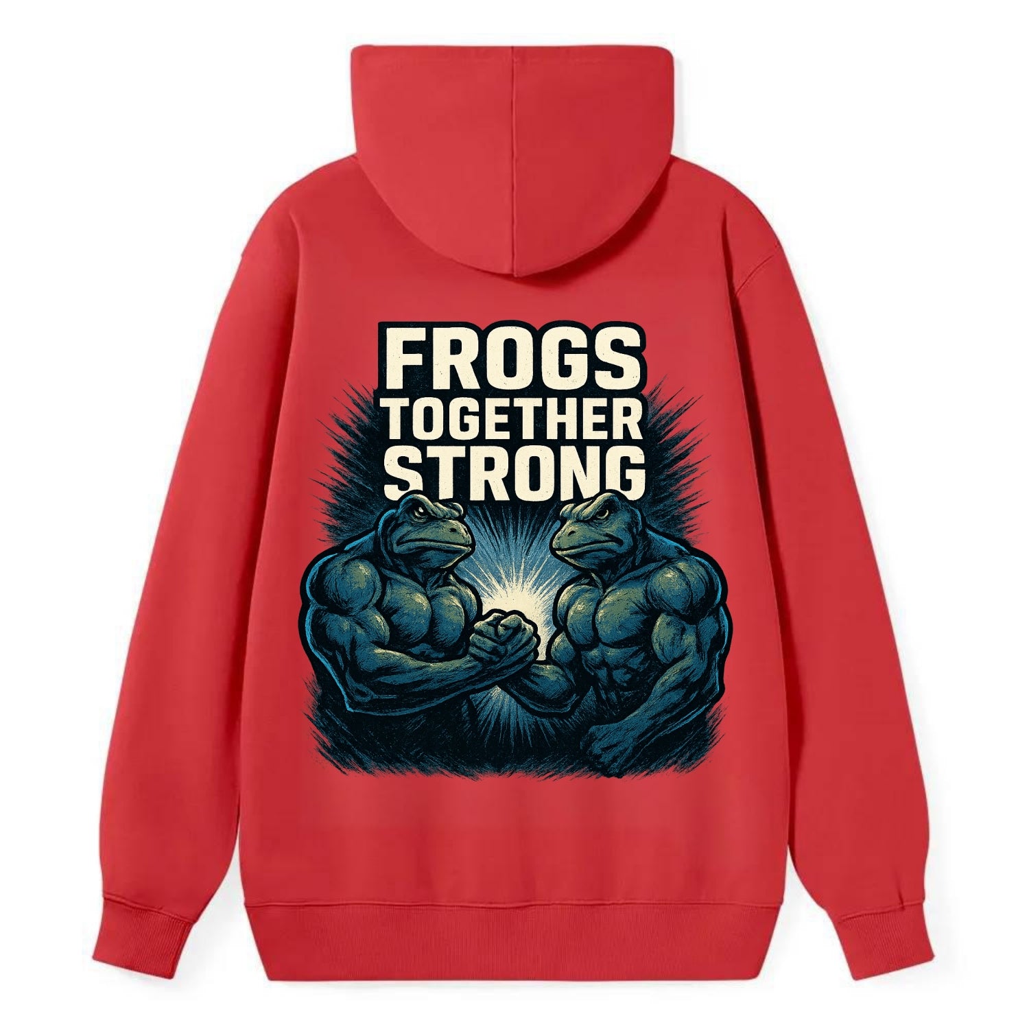 Frogs Together Strong 4 - Classic Pullover Hoodie - Red