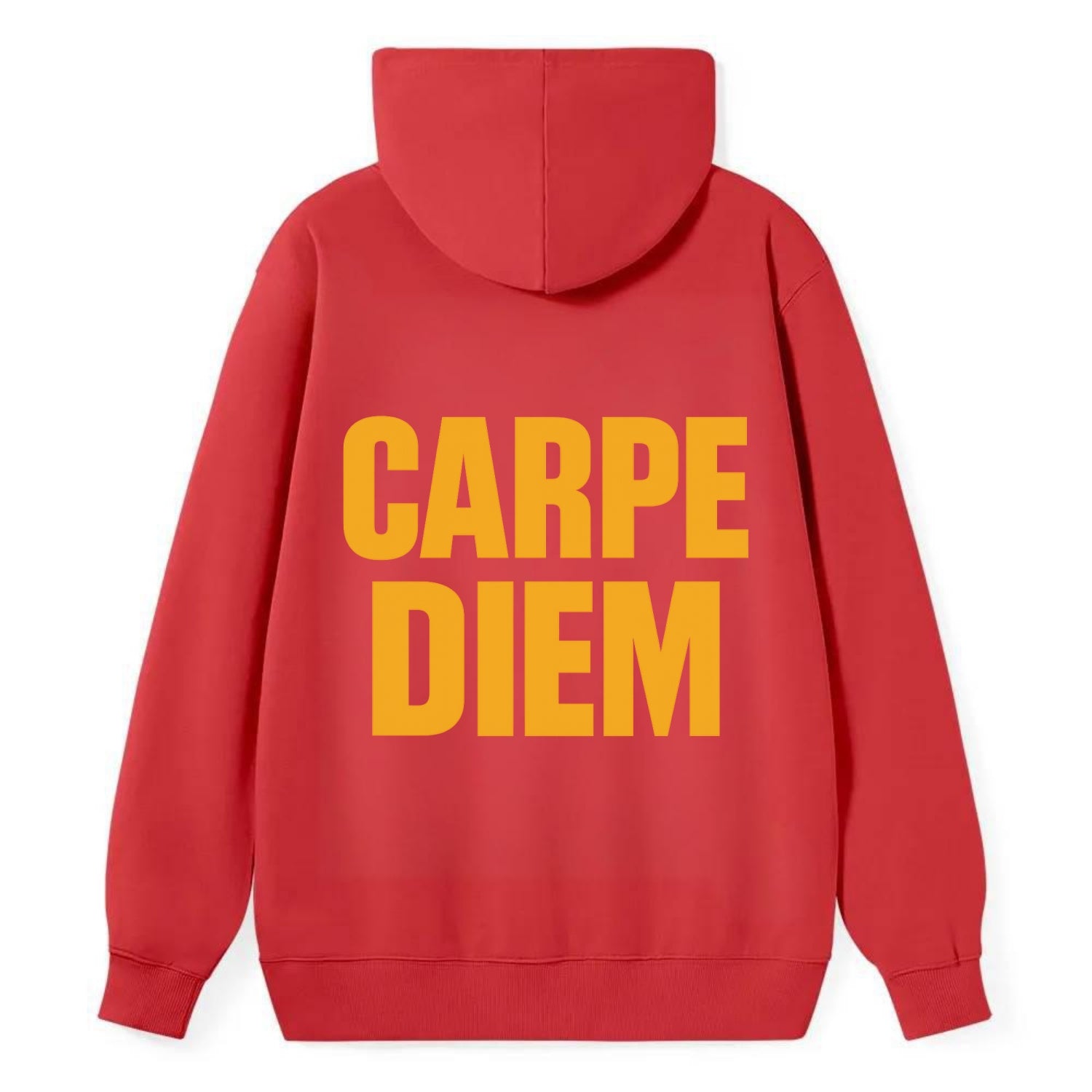 Bold typography design - "CARPE DIEM" - seize the day - Classic Pullover Hoodie - Red