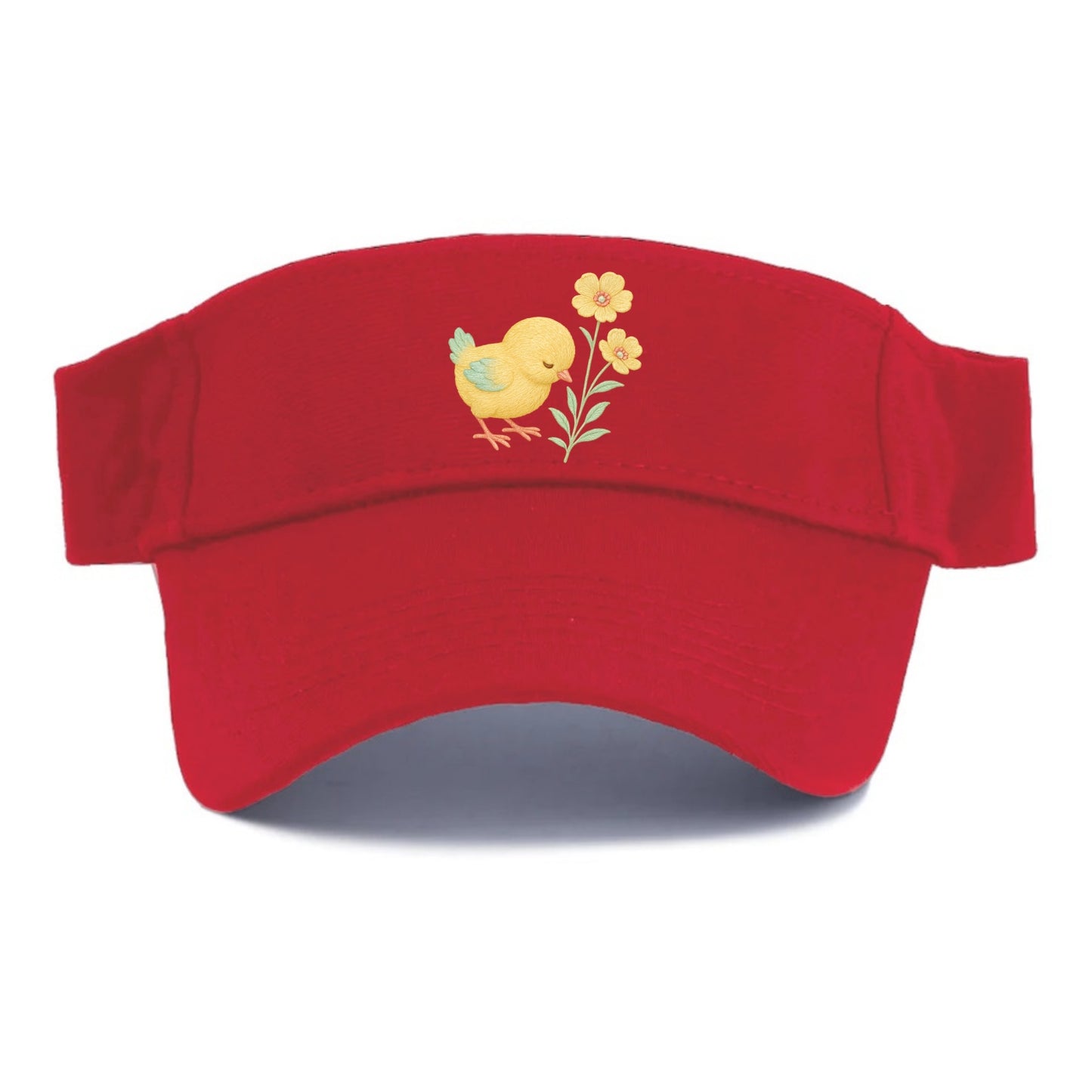 Yellow Chick - Visor - Red