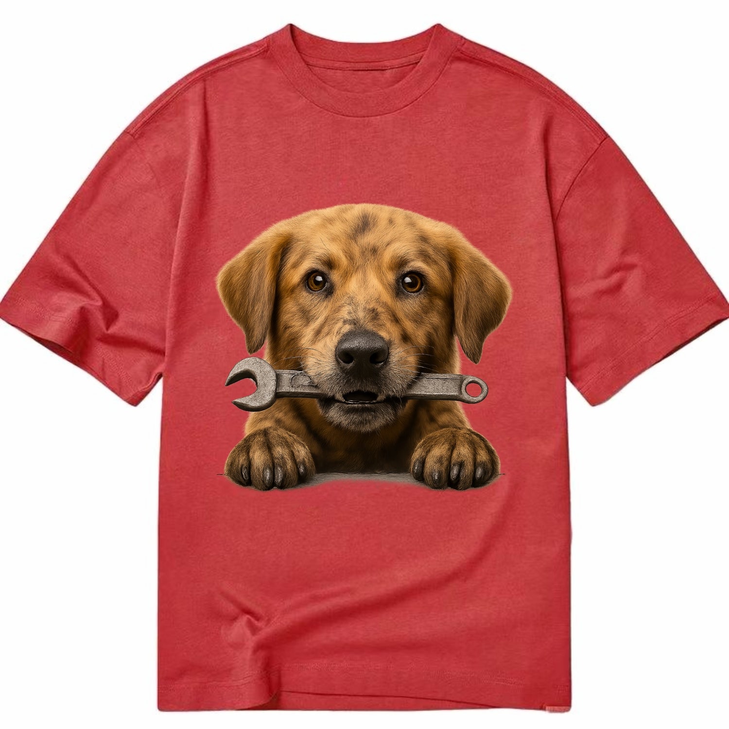 Mechanic Dog  - Classic T-shirt - Red