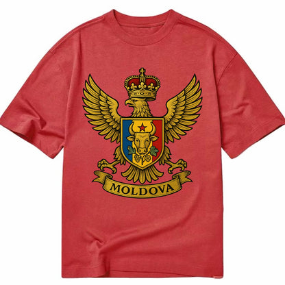 Moldova Heritage Badge  - Classic T-shirt - Red