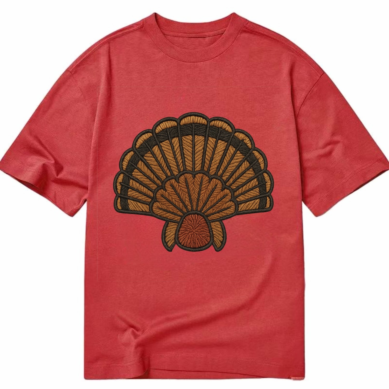 Turkey Feather  - Classic T-shirt - Red