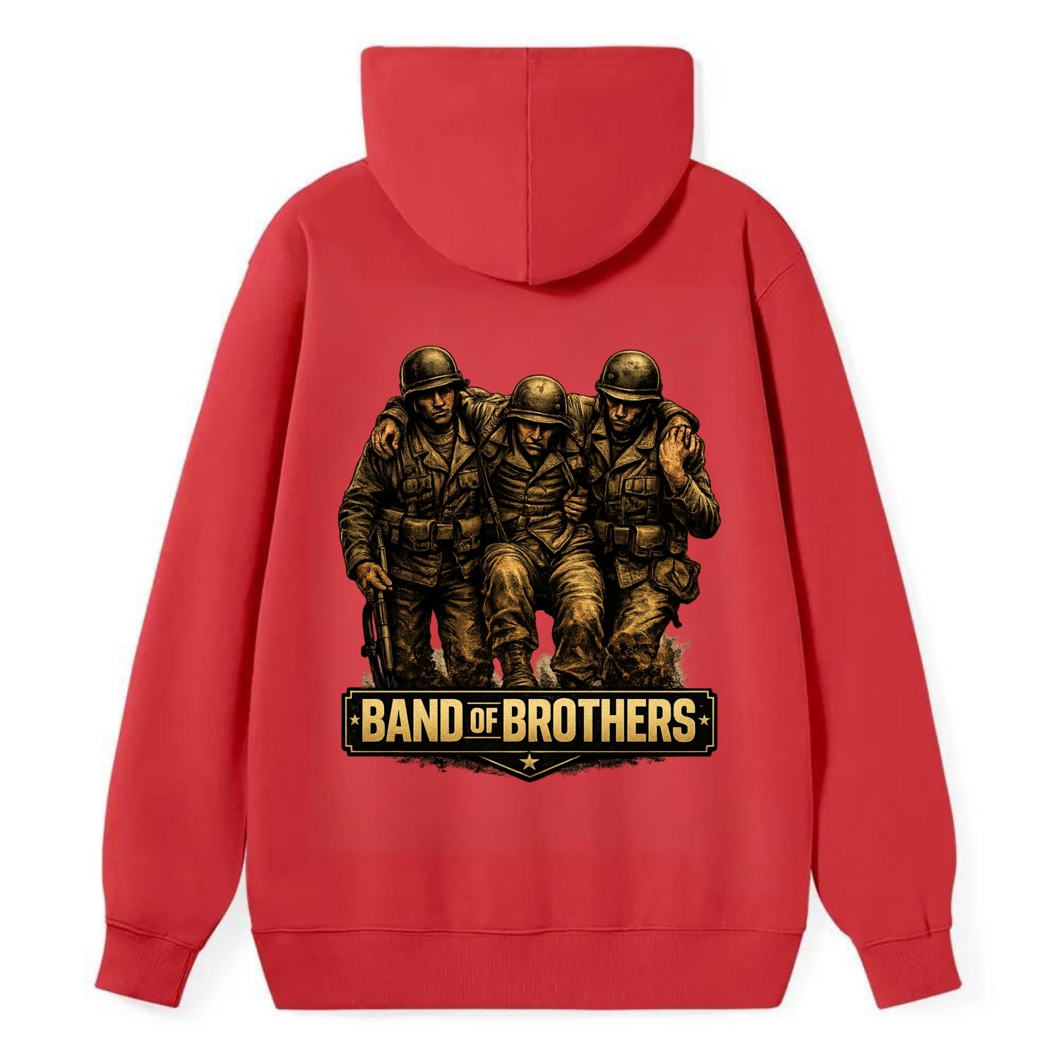 Band Of Brothers - Classic Pullover Hoodie - Red