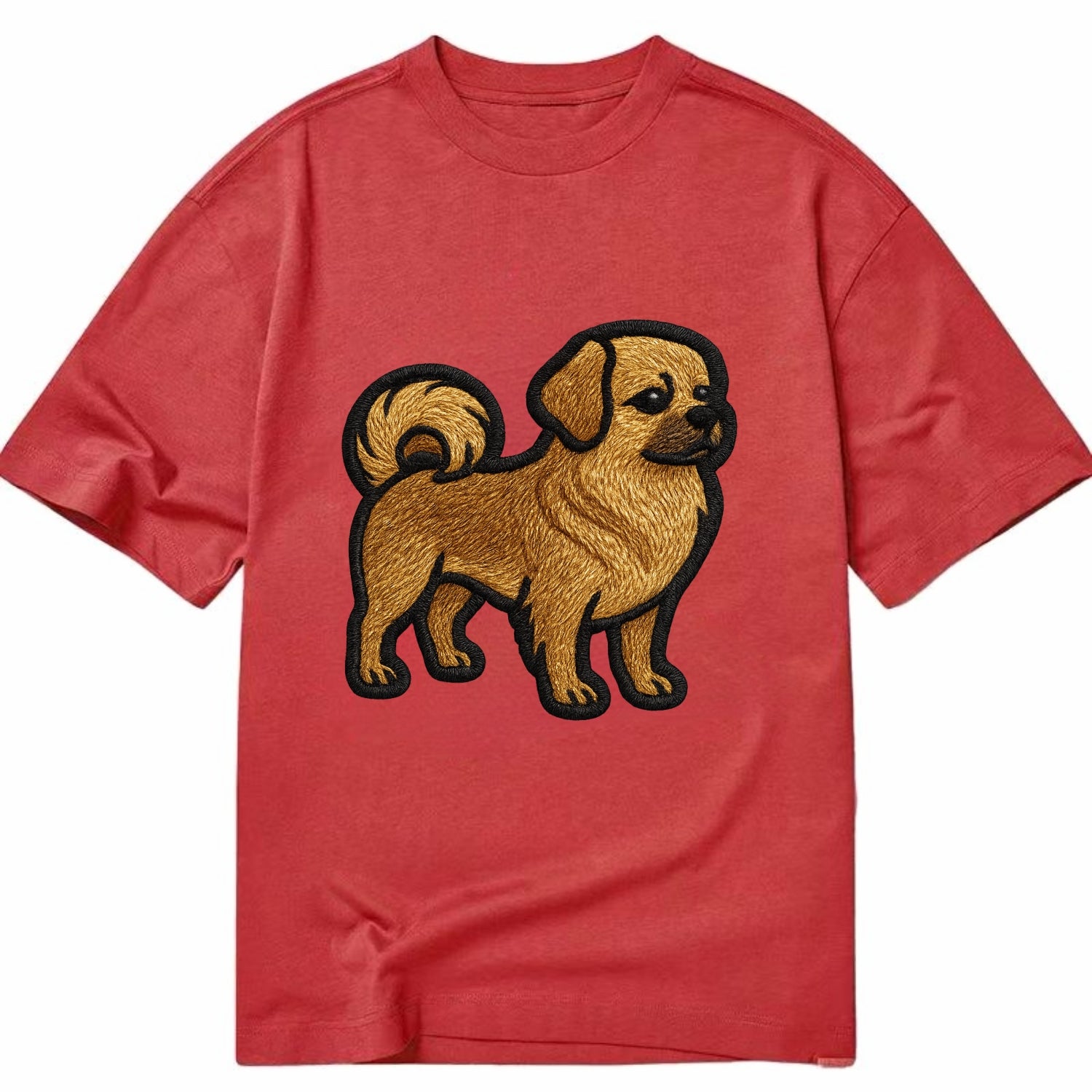 Tibetan Spaniel - Modern Tibetan breed d - Classic T-shirt - Red