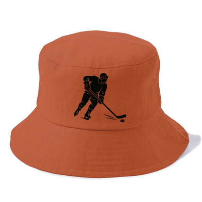 Ice hockey player shooting puck - Bucket Hat - Red