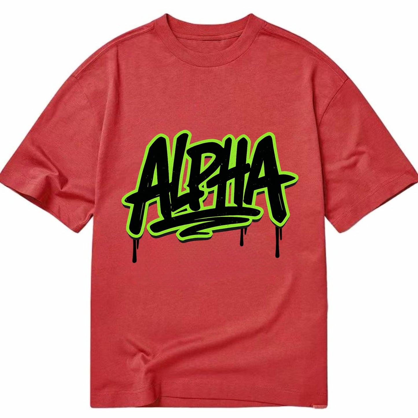 Bold typography design - "ALPHA" - leader of the pack - Classic T-shirt - Red
