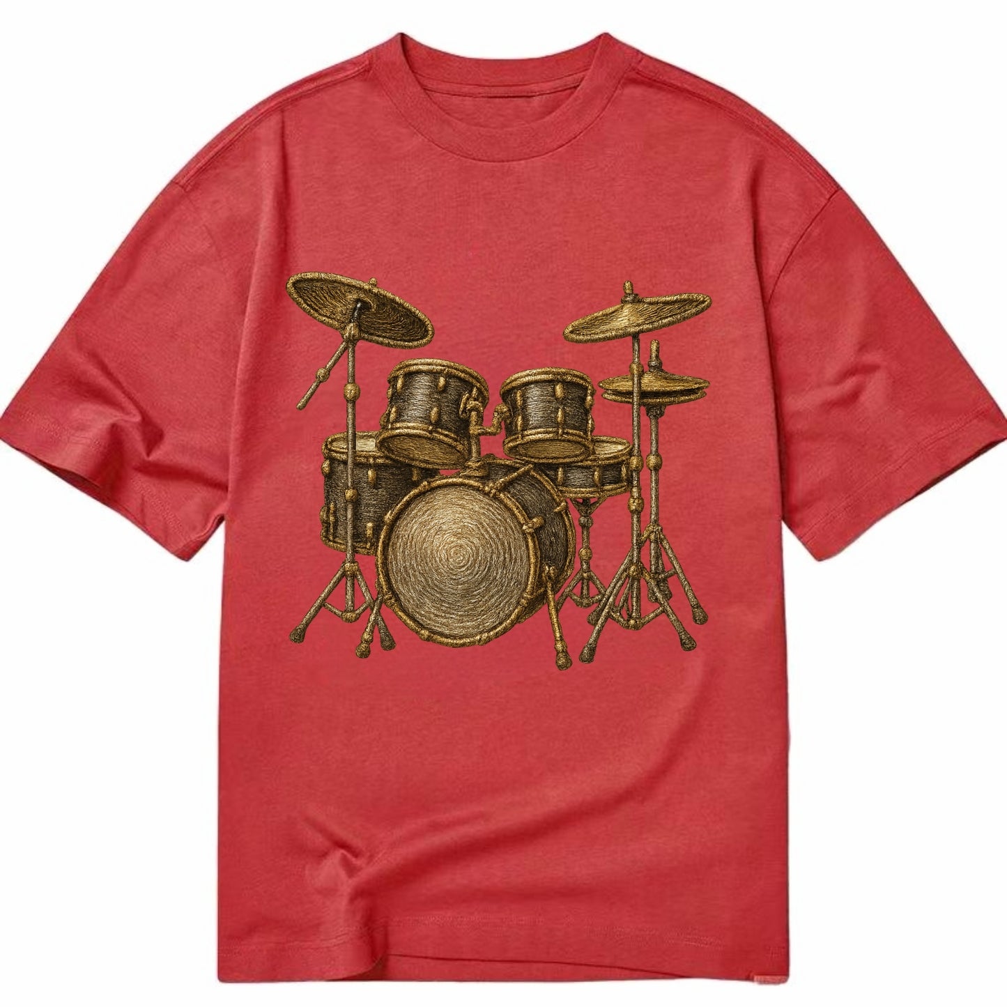 Drum Kit  - Classic T-shirt - Red
