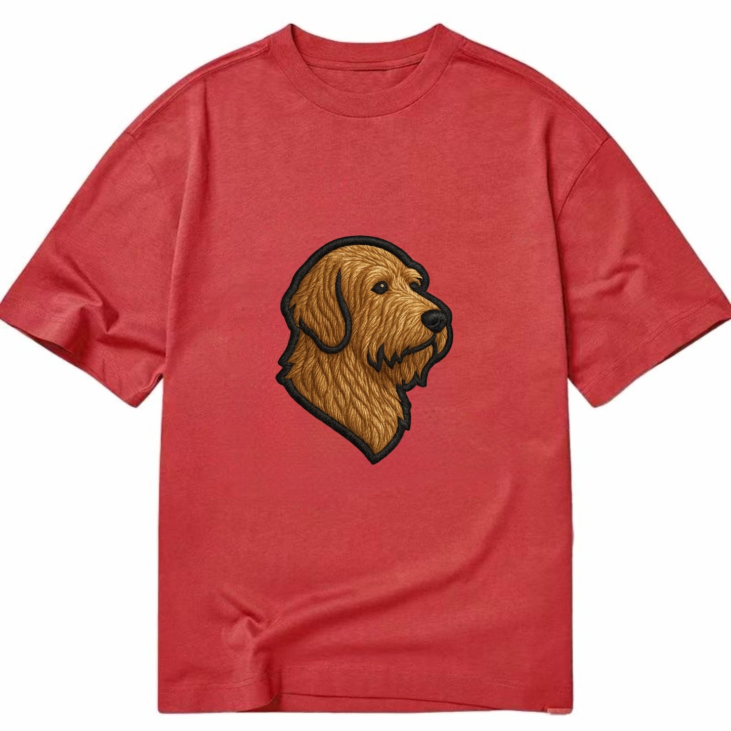 Otterhound - Trendy shaggy hound logo wi - Classic T-shirt - Red