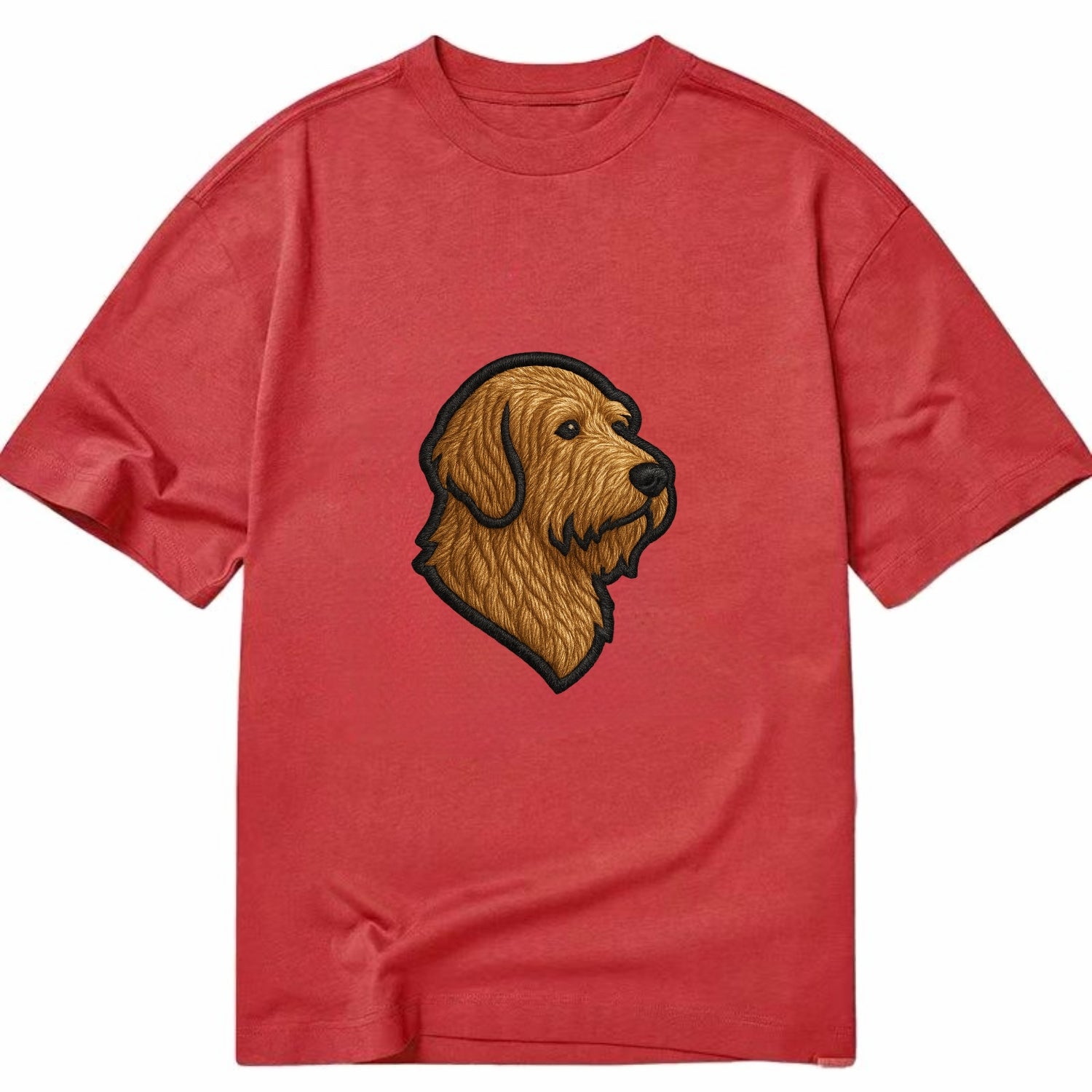 Otterhound - Trendy shaggy hound logo wi - Classic T-shirt - Red
