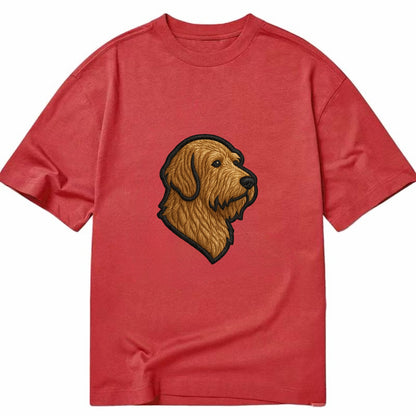Otterhound - Trendy shaggy hound logo wi - Classic T-shirt - Red
