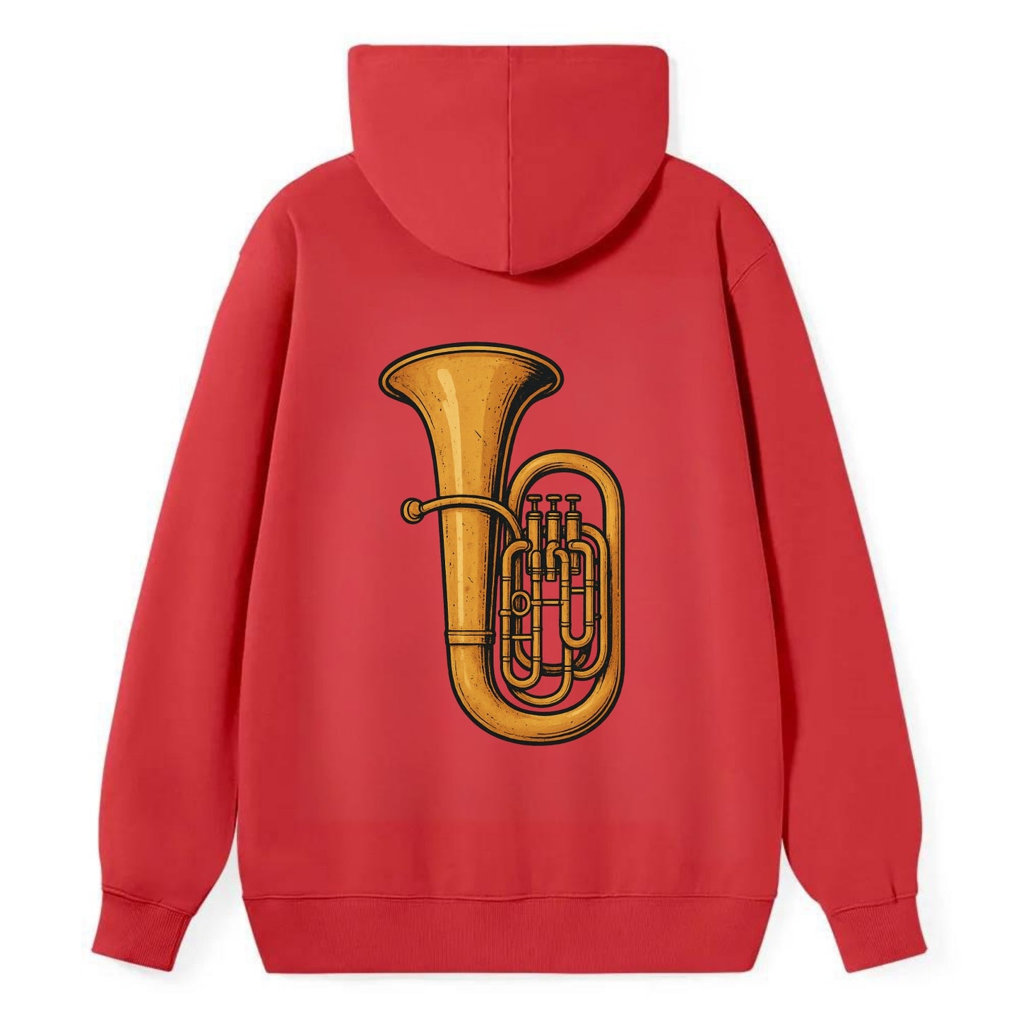 Tuba with large brass bell - Classic Pullover Hoodie - Red