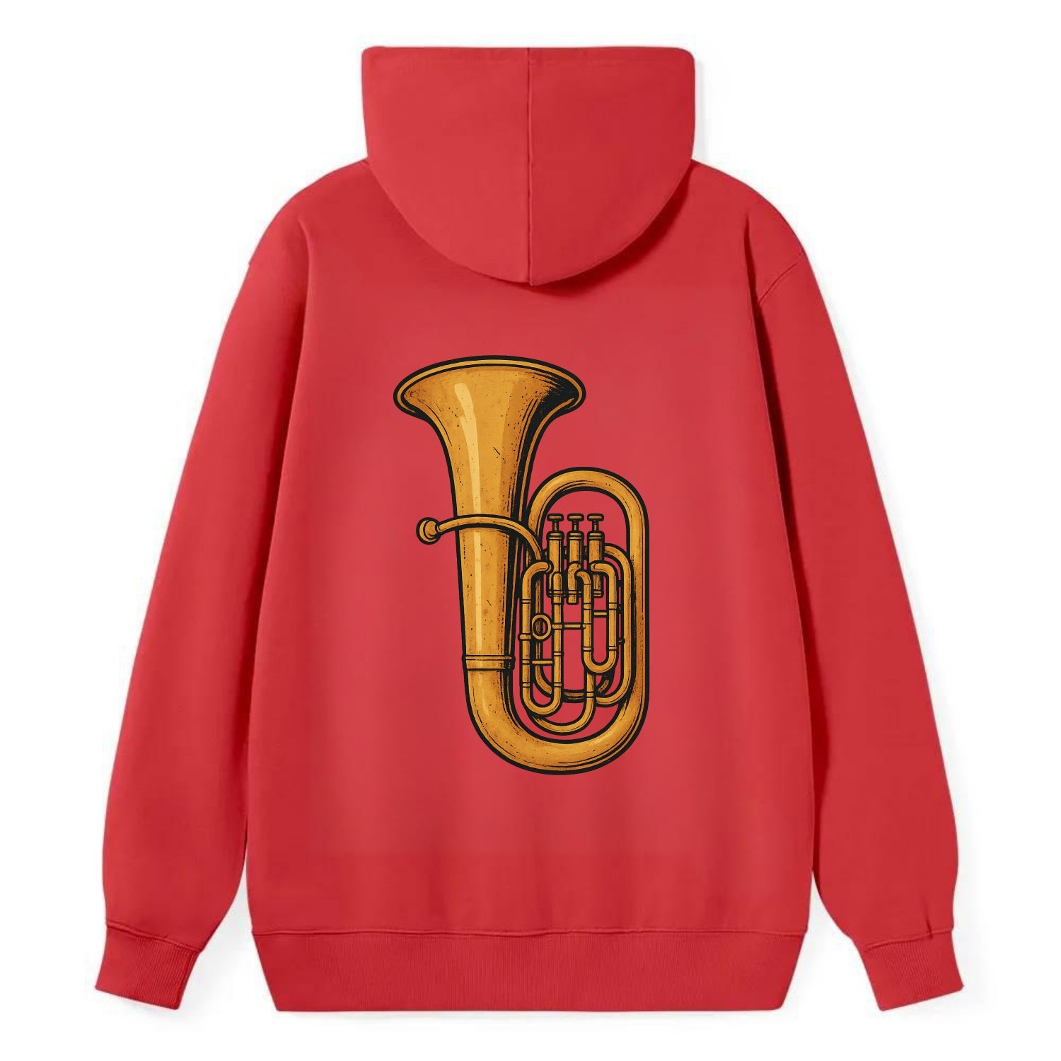 Tuba with large brass bell - Classic Pullover Hoodie - Red