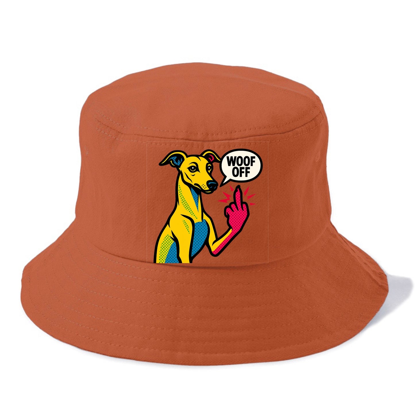 Whippet sleek athletic greyhound-like, elegant long paw giving sass - Bucket Hat - Red