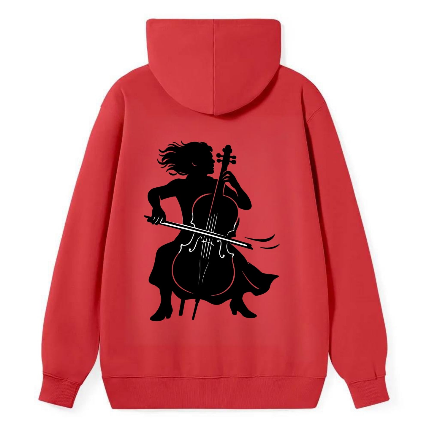 Cellist performing emotional solo - Classic Pullover Hoodie - Red