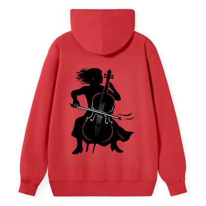Cellist performing emotional solo - Classic Pullover Hoodie - Red