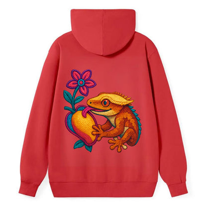 Crested Gecko - Classic Pullover Hoodie - Red
